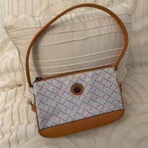 Chic Tan and White Women's Shoulder Bag